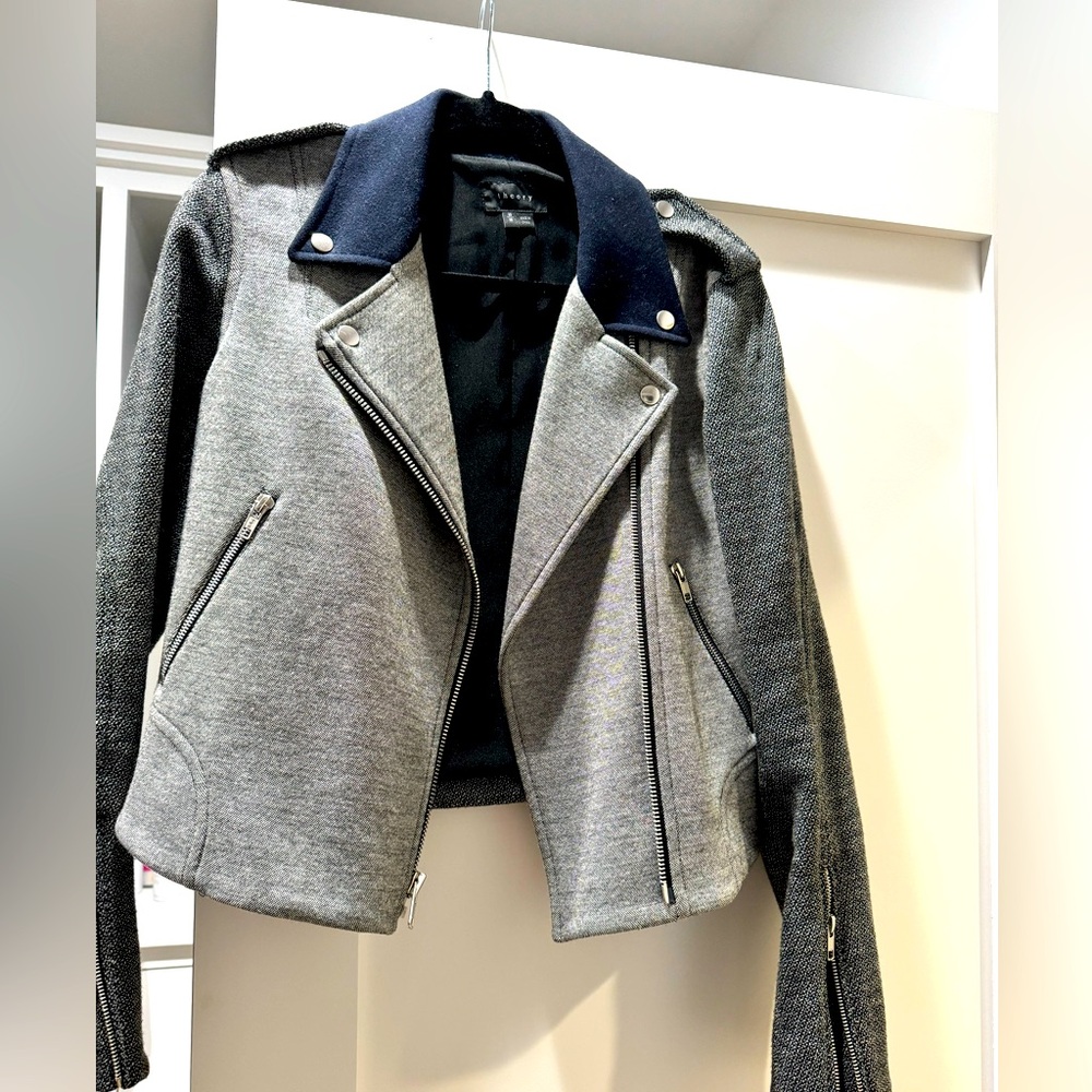 Theory wool biker jacket, excellent condition, Size M